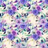 Lilac & Periwinkle Roses Cotton Lycra