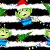 Little Green Men Christmas Cotton Lycra
