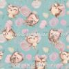 Little Owl & Pink Roses Cotton Lycra