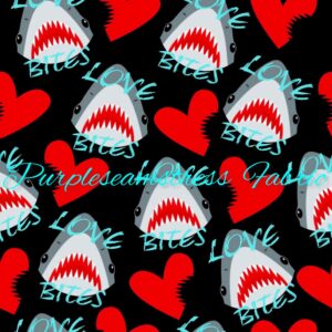 Love Bites Valentines Day Cotton Lycra