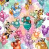Magic Kingdom Balloons Cotton Lycra