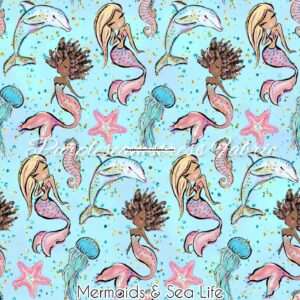 Mermaids & Sea Life Cotton Lycra