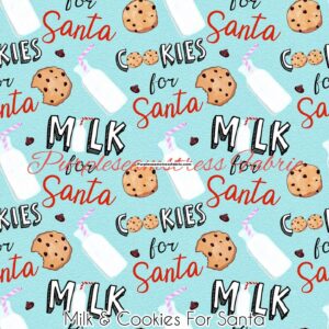 Milk & Cookies for Santa Cotton Lycra
