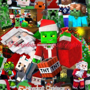Minecraft Christmas Cotton Lycra