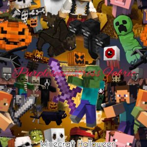 Minecraft Halloween Cotton Lycra