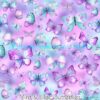 Mint & Lilac Butterflies Cotton Lycra