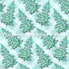Minty Christmas Trees on Plaid Cotton Lycra