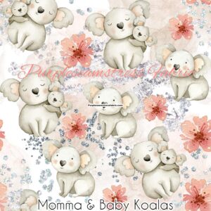 Momma & Baby Koalas Cotton Lycra
