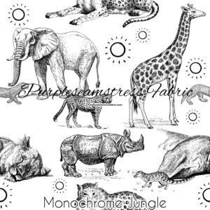 Monochrome Jungle Cotton Lycra