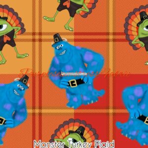 Monster Turkey Plaid Cotton Lycra