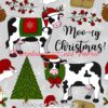 Moo-ey Christmas Cotton Lycra