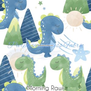 Morning Rawr Dinosaur/Dino Cotton Lycra