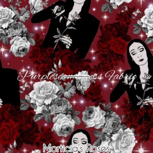 Morticia’s Roses Cotton Lycra