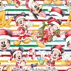 Mouse Christmas Stripes Cotton Lycra