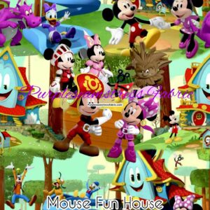 Mouse Fun House Cotton Lycra