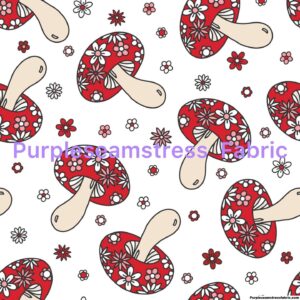 Mushroom Floral Cotton lycra
