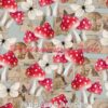 Mushroom & Butterflies Cotton Lycra