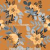 Mustard/Grey Boho Floral Cotton Lycra