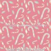 Muted Hard Candy Canes Christmas Cotton Lycra