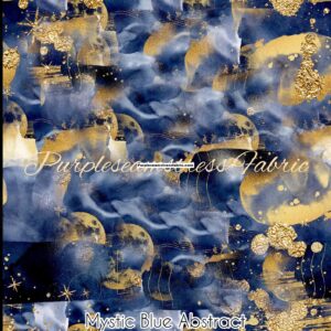 Mystic Blue Abstract Cotton Lycra