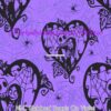 NBC Webbed Hearts On Violet Cotton Lycra
