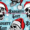 Naughty List Skulls Cotton Lycra