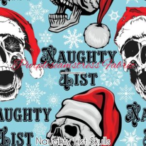 Naughty List Skulls Cotton Lycra