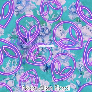 Neon Alien Floral Cotton Lycra