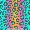Neon Leopard Print Cotton Lycra