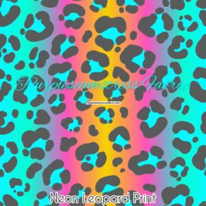 Neon Leopard Print Cotton Lycra
