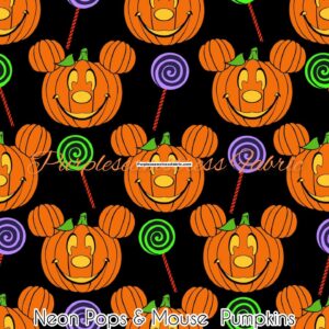 Neon Pops & Mouse Pumpkins Cotton Lycra