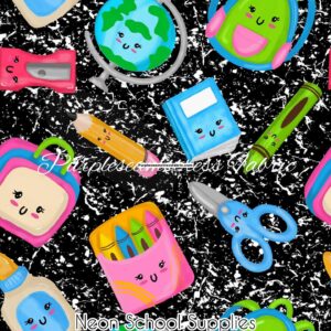 Neon School Supplies Cotton Lycra