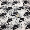 Nike Black Paint Splatter on white Cotton Lycra