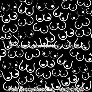 White Breast Black Breastfeeding Awareness Cotton Lycra