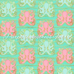 Octopus Stitches & Seafoam Cotton Lycra