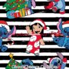 Ohana Christmas On Stripes Cotton Lycra