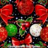 Ornaments & Holly Berries Cotton Lycra