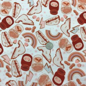 Peanut Butter and Jelly Rainbows Cotton Lycra