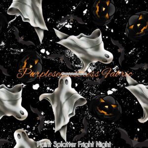 Paint Splatter Fright Night Cotton Lycra