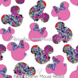 Paint Splatter Mouse Heads Cotton Lycra