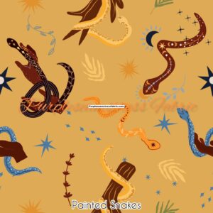 Painted Snakes Cotton Lycra