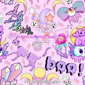 Pastel Halloween Cotton Lycra