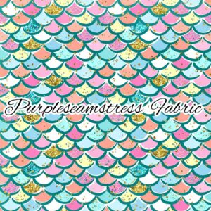 Pastel Mermaid Scales Cotton Lycra