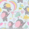 Pastel Polkadot Elephants Cotton Lycra