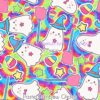 Pastel Rainbow Ghosts Cotton Lycra