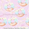 Pastel Rainbow Sprinkle Donuts Cotton Lycra