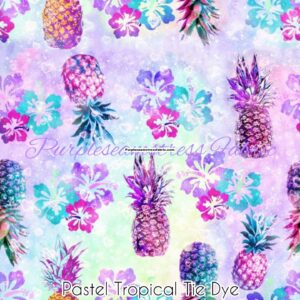 Pastel Tropical Tie Dye Cotton Lycra
