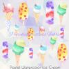 Pastel Watercolor Ice Cream Cotton Lycra