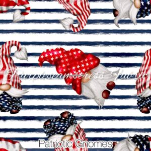 Patriotic Gnomes 4th of July Cotton Lycra