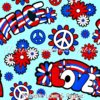 Patriotic Love & Peace Cotton Lycra